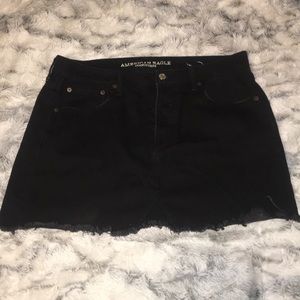 Black mini skirt